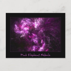 Roze olifant Nebula Briefkaart