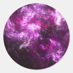 Roze olifant Nebula Ronde Sticker