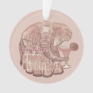 Roze Olifant Ornament