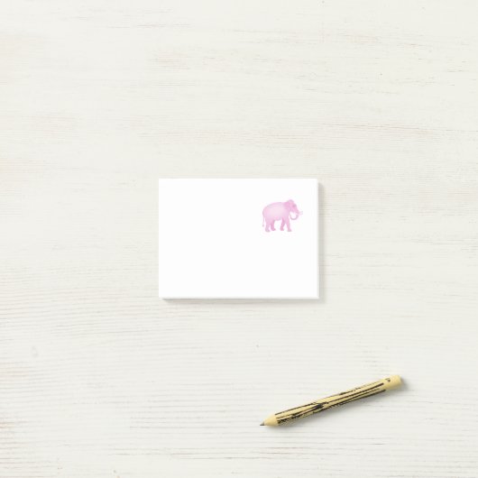 Roze olifant post-it® notes (Op bureau)