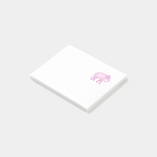 Roze olifant post-it® notes (Schuin)