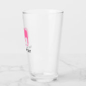 Roze olifant silhouet gepersonaliseerd glas (Links)