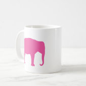 Roze olifant Silhouettes Koffiemok (Voorkant links)