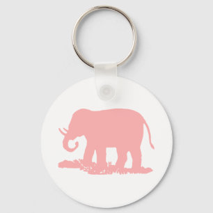 Roze olifant sleutelhanger