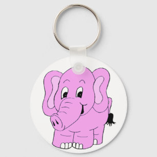 Roze olifant sleutelhanger