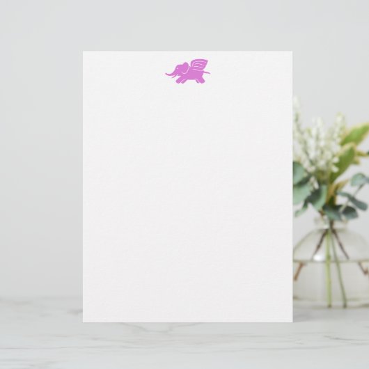 Roze olifant Stationery (Staand voorkant)