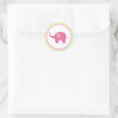 Roze olifant Sticker (Tas)