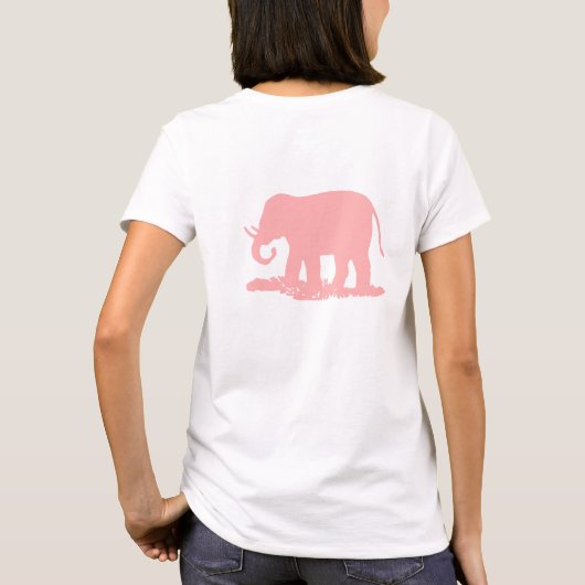 Roze olifant t-shirt (Achterkant)