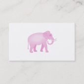 Roze olifant visitekaartje (Voorkant)