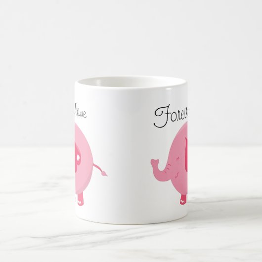 Roze olifant voor aangepaste Mok (Center)