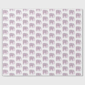 Roze olifant Waterverf Cadeaupapier (Vlak)