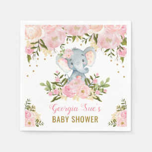  roze olifant / Waterverf van de vrouw Servet