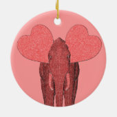 Roze olifanten keramisch ornament (Achterkant)