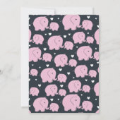 Roze olifanten Schudder voor baby's Kaart (Achterkant)