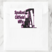 Roze olifield Wife Rechthoekige Sticker (Tas)