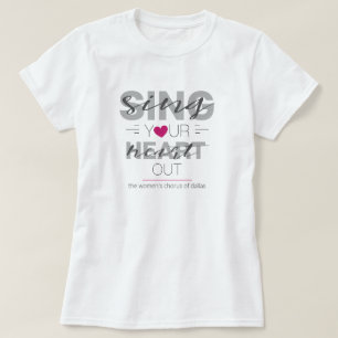 Roze om je hart uit te steken t-shirt