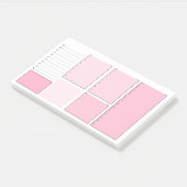 Roze om lijst Post-it® notes te doen (Schuin)