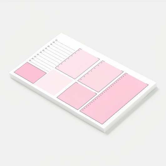 Roze om lijst Post-it® notes te doen (Schuin)
