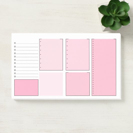 Roze om lijst Post-it® notes te doen (Kantoor)