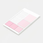 Roze om lijst Post-it® notes te doen (Schuin)