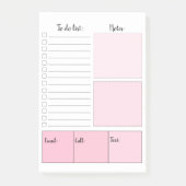 Roze om lijst Post-it® notes te doen (Voorkant)