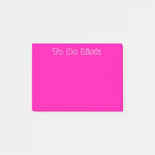 Roze om lijst te doen post-it® notes (Voorkant)