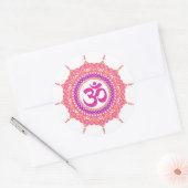 Roze om mandala sticker (Envelop)