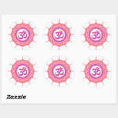 Roze om mandala sticker (Vel)