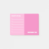 Roze om te doen en te onthouden notities post-it® notes (Voorkant)