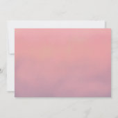 Roze Ombre Boho minimalist slaat de datum op Bedankkaart (Achterkant)