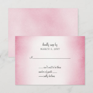 roze ombre bruiloft uitnodiging rsvp