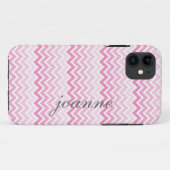 Roze Ombre Chevron Persoonlijk Telefonisch 5 Hoesj Case-Mate iPhone Case (Achterkant (horizontaal))