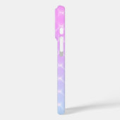 roze ombre Diamond Pattern Case-Mate iPhone Case (Achterkant / Links)