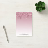 Roze Ombré Driving Glitter Monogram Post-it® Notes (Kantoor)