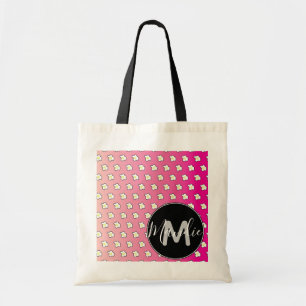 Roze Ombre Gebakken Eieren Mooie Naam Bibliotheek Tote Bag