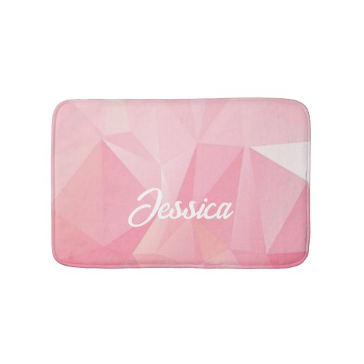 Roze ombre geometrisch patroon van de gradiënt badmat (Voorkant)