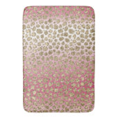 Roze ombre Gold Glitter Glitz Leopard Print Badmat (Voorkant Verticaal)