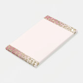 Roze ombre Gold Glitter Glitz Leopard Print       Post-it® Notes (Schuin)