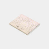 Roze ombre Gold leopard Print Post-it® Notes (Schuin)