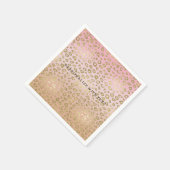 Roze ombre Gold leopard Print Servetten (Hoek)