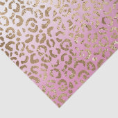 Roze ombre Gold leopard Print Tissuepapier (Detail)