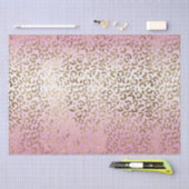 Roze ombre Gold leopard Print Tissuepapier (Craft)