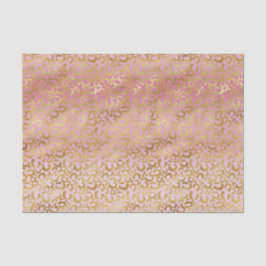 Roze ombre Gold leopard Print Tissuepapier