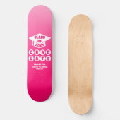 Roze Ombre Gradient Afstuderen Skateboard (Voorkant)