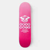 Roze Ombre Gradient Afstuderen Skateboard (Voorkant)