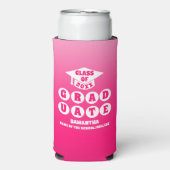 Roze Ombre Gradient Graduation Party (Seltzer Voorkant)