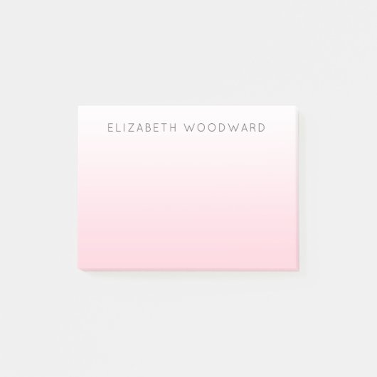 Roze Ombre Gradiënt Persoonlijke Post-it Notities Post-it® Notes (Voorkant)