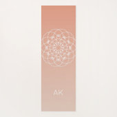 Roze Ombre Mandala met aangepaste Initialen Yogamat (Achterkant)