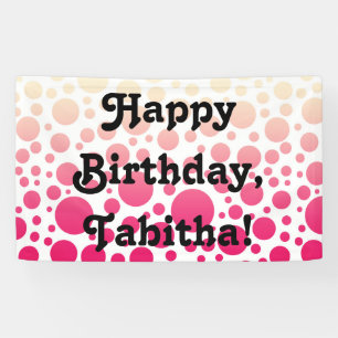  roze ombre poka Dots Gradient Spandoek