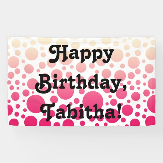  roze ombre poka Dots Gradient Spandoek (Horizontaal)